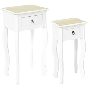 Lot de 2 sellettes avec tiroir en MDF Victoria The Home Deco Factory