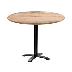 Restootab - Table ronde Ø110cm - modèle Bazila tanin naturel
