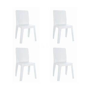 Resol GARBAR IRIS Chaise Extérieur Set 4 Blanc