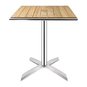 Bolero Table Bistro Carrée Plateau Basculant Frêne 60 cm - Publicité