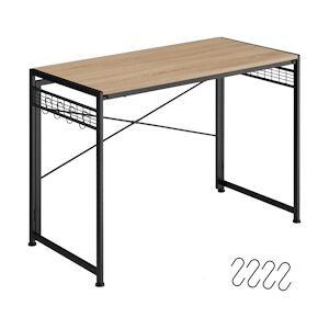 tectake Bureau Paterson pliable 102 x 51 x 77 cm - Bois clair industriel, Chêne Sonoma -404661