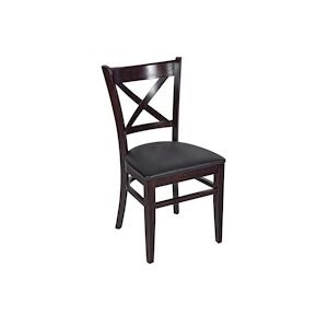 Prima 3 chaise structure hêtre wengé assise et dossier tapissés coloris noir