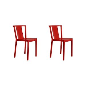 RESOL NEUTRA Chaise Intérieur, Extérieur Set 2 Rouge