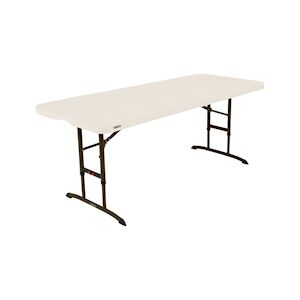 Table pliante rectangulaire gamme 'NESTING' hauteur ajustable Beige - 183 x 76 x 61-74-91cm LIFETIME