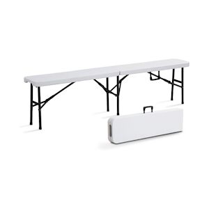 Oviala Business Rekkem banc pliable en résine PEHD 180 x 30 x 45cm Blanc