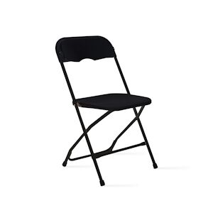 Oviala Business Rekkem chaise pliante en plastique 45 x 45 x 89cm Noir