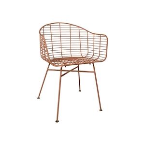 NOW'S HOME - Lot 2 Fauteuils De Table D'interieur En Metal Terracotta Soho