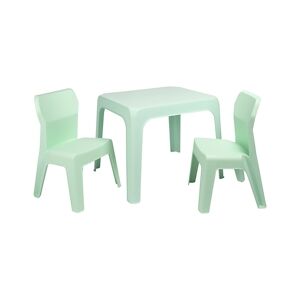 Resol GARBAR JAN Chaise-Table Pour Enfants Intérieur, Extérieur Set 2+1 Menthe