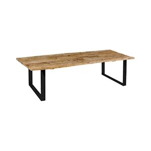 NOW'S HOME - Table En Teck Recycle Pieds Metal Noir 235x100xh76cm Sarmaty