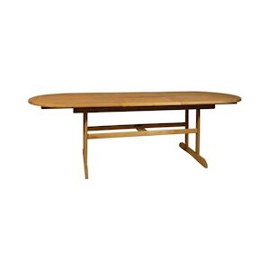 Now's Home - Table Ovale Extensible En Bois D'eucalyptus 180-240x90xh72 Sumba