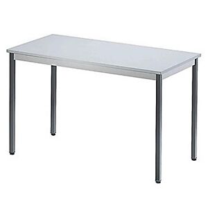 JPG Table Budget Rectangle 120 x 60 cm - Plateau Gris clair - pieds Gris fonce