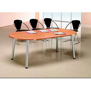 JPG Table direction - CONGRES - Ovale - Hêtre - pieds Aluminium - Publicité