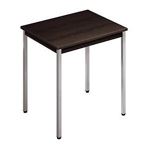 Table de réunion modulable rectangle - L.70 x P.60 cm - Plateau Noir - Pieds Gris