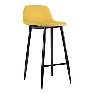 JPG Lot de 2 - Tabouret MUST - Piètement acier noir - Assise tissu 100% polyester Safran - Publicité