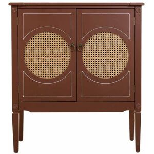 Non communiqué Meuble console, table console en bois de rotin avec 2 portes coloris marron - Longueur 80 x Profondeur 38 x Hauteur 90 cm - PEGANE - Marron - Publicité