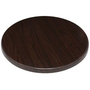 Plateau de table rond marron foncé bolero 800mm Marron - Publicité