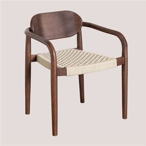 Non communiqué Lot de 4 chaises de salle à manger vintage en bois avec accoudoirs Naele SKLUM Bois Foncé 73,5 cm Bois Foncé - Publicité