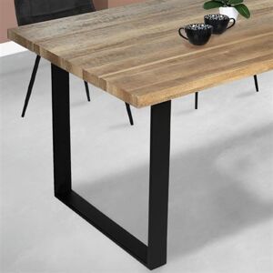 Non communiqué Lot de 2 pieds de table carrés 78x71 cm design industriel Noir - Publicité
