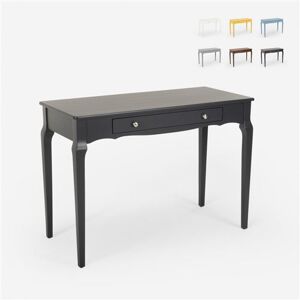 Non communiqué Table console élégante et fonctionnelle en bois shabby chic Toscano Noir - Publicité