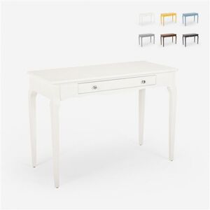 Non communiqué Table console élégante et fonctionnelle en bois shabby chic Toscano Blanc - Publicité