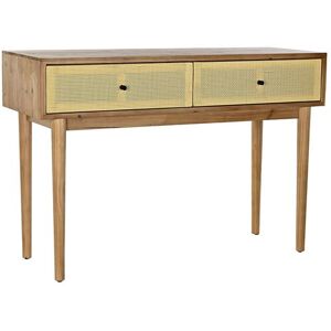 Non communiqué Console Meuble console en bois de sapin coloris marron et rotin naturel - Longueur 112 x Profondeur 38 x Hauteur 75 cm - PEGANE - Multicolore - Publicité