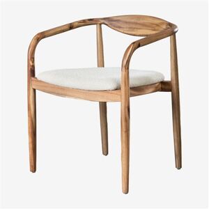 Non communiqué Chaise de salle à manger en bois d'acacia et chenille Mallory SKLUM Acacia Rustique Marron 73,5 cm Acacia Rustique Marron - Publicité