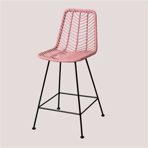 Non communiqué Tabouret Haut en Rotin Synthétique Gouda Colors SKLUM Rose Peonia Noir ↑65 cm Rose Peonia Noir ↑65 cm - Publicité