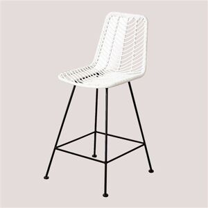 Non communiqué Tabouret Haut en Rotin Synthétique Gouda Colors SKLUM Blanc Noir ↑65 cm Blanc Noir ↑65 cm - Publicité