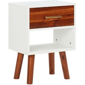 vidaXL Table de chevet Bois d'acacia massif 40x30x57 cm Brun - Publicité