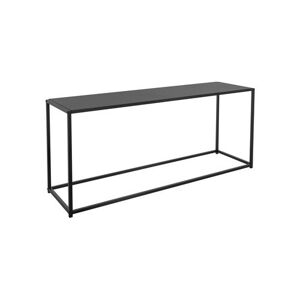 Non communiqué Table console noir mat table d'appoint en métal de couloir/salon 115x32x50,5 cm Noir - Publicité