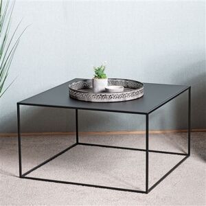 Non communiqué Table basse carrée 70x70x40 cm en métal noir - MACEIO Noir - Publicité