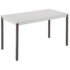 Non communiqué Table Eco plateau gris 120 x 60 cm piétement noir Gris clair - Publicité