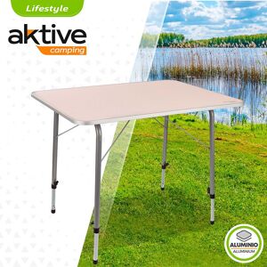 Aktive Folding Table Height-adjustable 80x60x50-69 Cm Blanc - Publicité