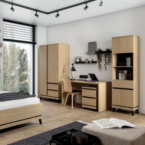 LIVEO Bureau Chêne naturel - POZNAN - L 128 x l 68 x H 77