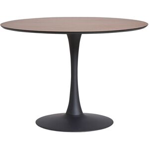 Tousmesmeubles Table de repas ronde Noyer/Noir pied central - STILL