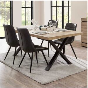 Tousmesmeubles Table de repas 230 cm Chene naturel - COURTRAI