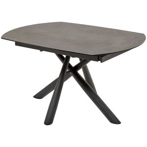 Tousmesmeubles Table de repas a allonge Ceramique anthracite - PIERRELOUP n°3