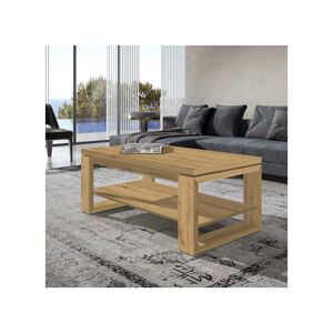 Tousmesmeubles Table basse relevable Chêne blond - REENA