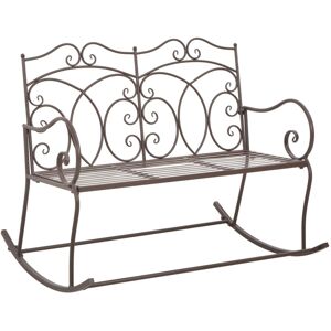 45437 vidaXL Banc de jardin 104 cm Fer Marron antique - Publicité