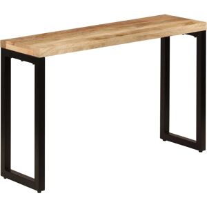 247334 vidaXL Table console 120x35x76 cm Bois de manguier solide et acier - Publicité