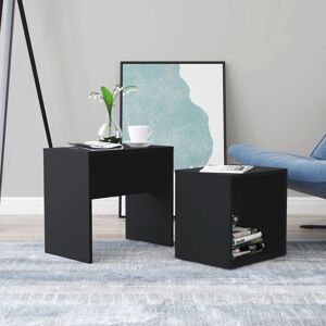 802886 vidaXL Ensemble de table basse Noir 48x30x45 cm Bois d'ingénierie - Publicité