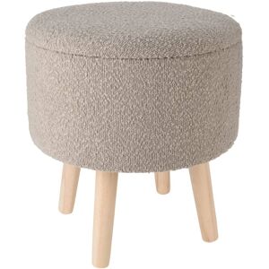 447463 Home&Styling; Tabouret de rangement Ø35x40 cm taupe - Publicité