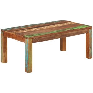 356252 vidaXL Table basse 100x55x40 cm bois de récupération massif - Publicité