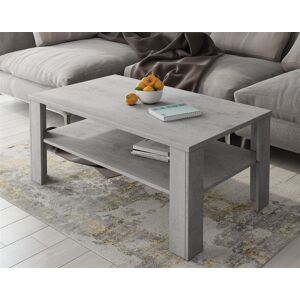 Venetacasa Table basse avec plateau 111x65 cm couleur beton