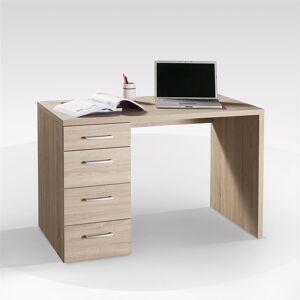 Venetacasa Bureau moderne avec tiroirs 110 cm couleur chêne sonoma