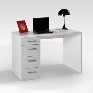 Venetacasa Bureau moderne avec tiroirs 110 cm blanc