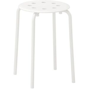 Venetacasa Tabouret empilable en métal blanc 45H cm - Dollino