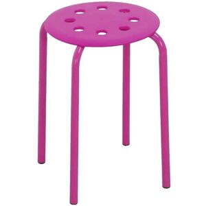 Venetacasa Tabouret empilable en métal fuchsia 45H cm - Dollino