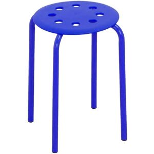 Venetacasa Tabouret empilable en métal bleu 45H cm - Dollino