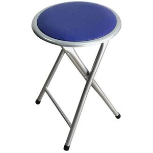 Venetacasa Tabouret pliant en bleu et argent - Polo